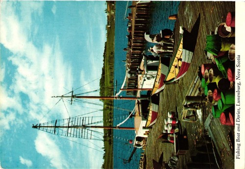 Vintage postcard 4x6 fishing - vintage,