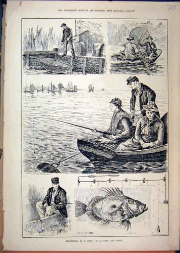 Original old antique print - antique,
