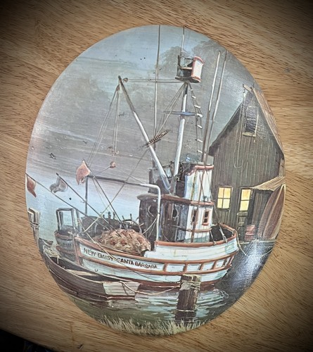 Vtg chalkware nautical wall - vtg,